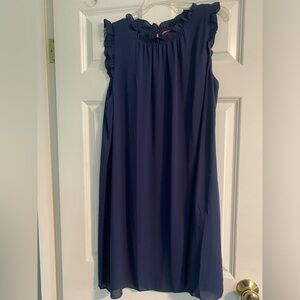 lilly pulitzer navy blue knee length dress